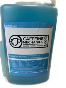RINZA Acid Milk Frother Cleaner Liquid Concentrate, 1Lt Effective at removing mineral and calcium deposits in your equipment, this makes it easy to keep your auto-frothers, steam wands and steel pitchers running efficiently and hygienically.